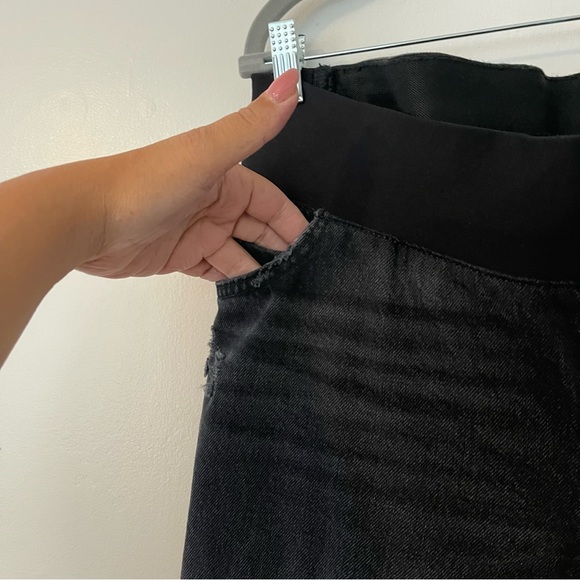 Old Navy Maternity slouchy front low-panel jeans in Black Size: 14Short - Picture 6 of 9